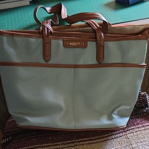 Rosetti Tessa Vegan Leather Textured Tote with matching wallet